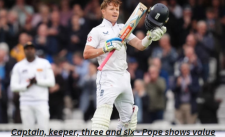 Captain, keeper, three and six - Pope shows value