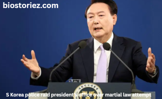 S Korea police raid president's office over martial law attempt